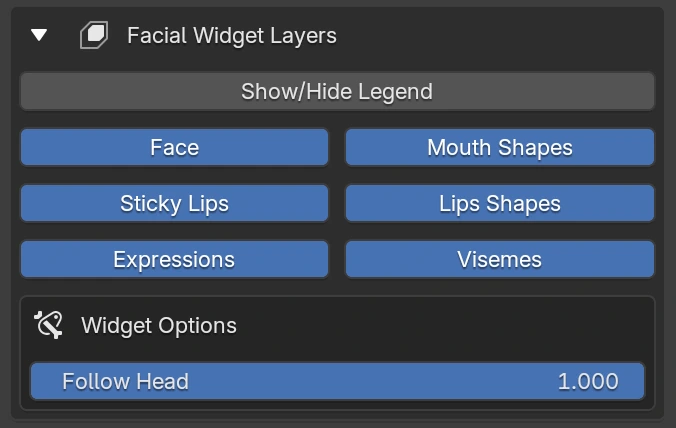 Facial Widget Layers