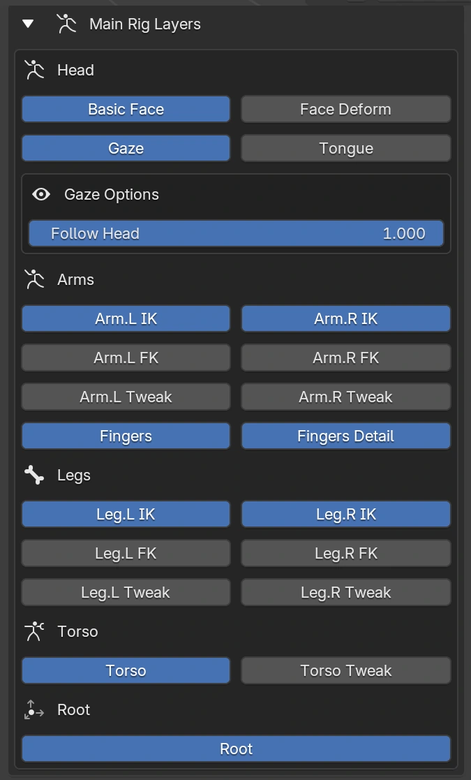 Main Rig Layers