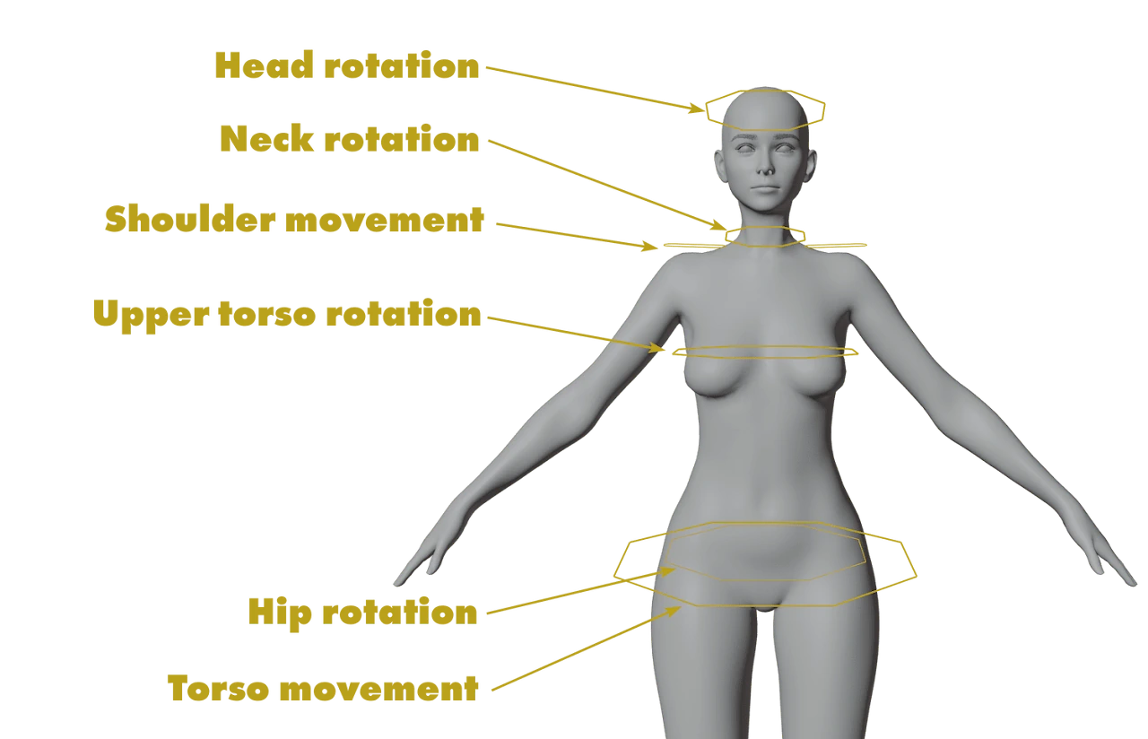 Torso, Neck, and Head controls