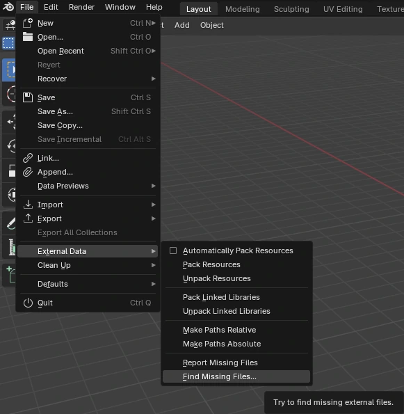 Missing or Pink Textures in Blender