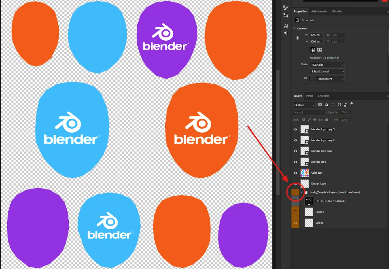 Guide layers hidden