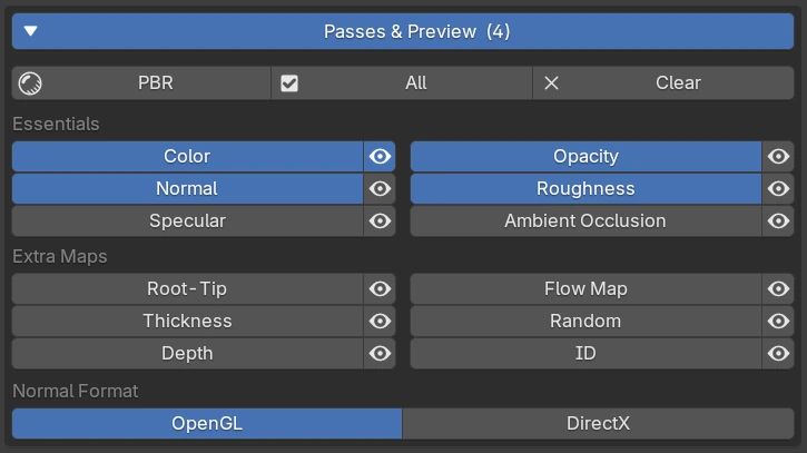 Passes and Preview section screenshot