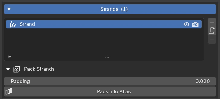 Strands panel screenshot