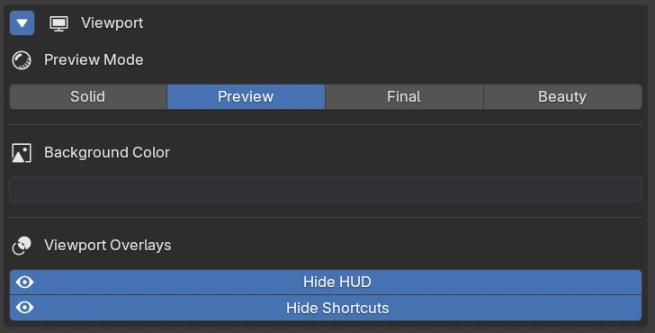 Viewport modes screenshot