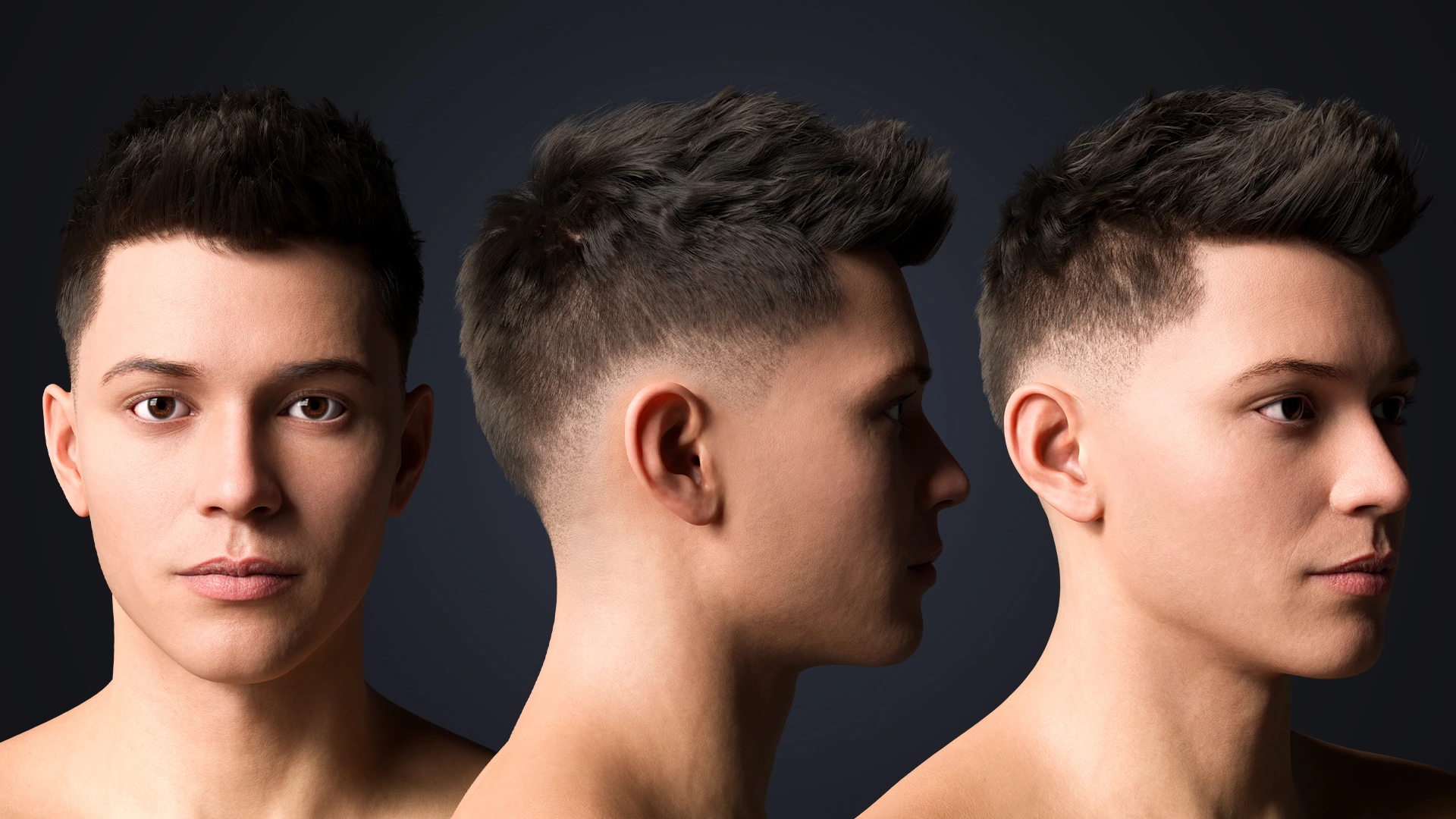 Adrián face close-up – cinematic male character Blender Cycles render
