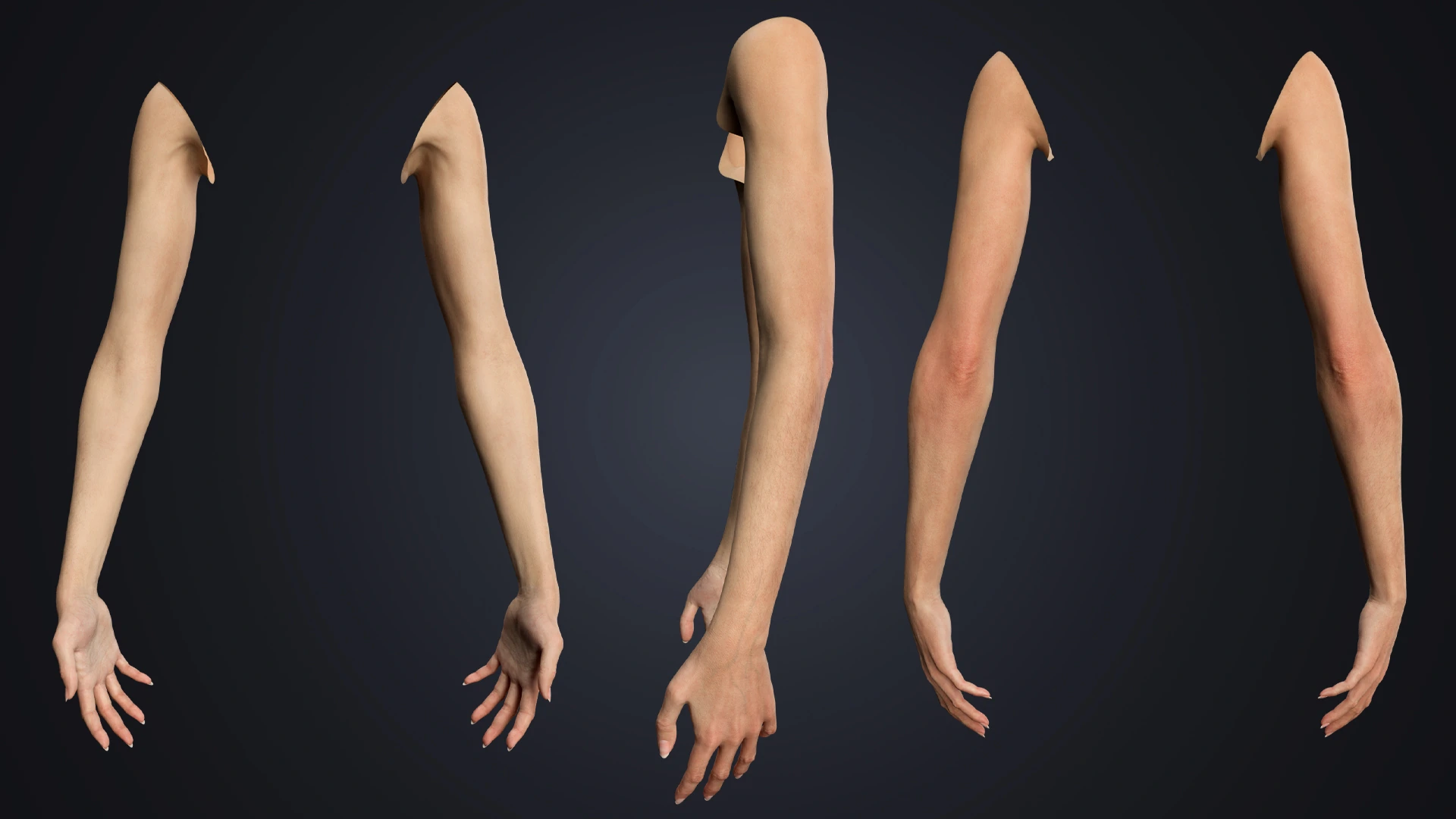OMNIA Female Arms relaxed pose – cinematic female arm rig for Blender