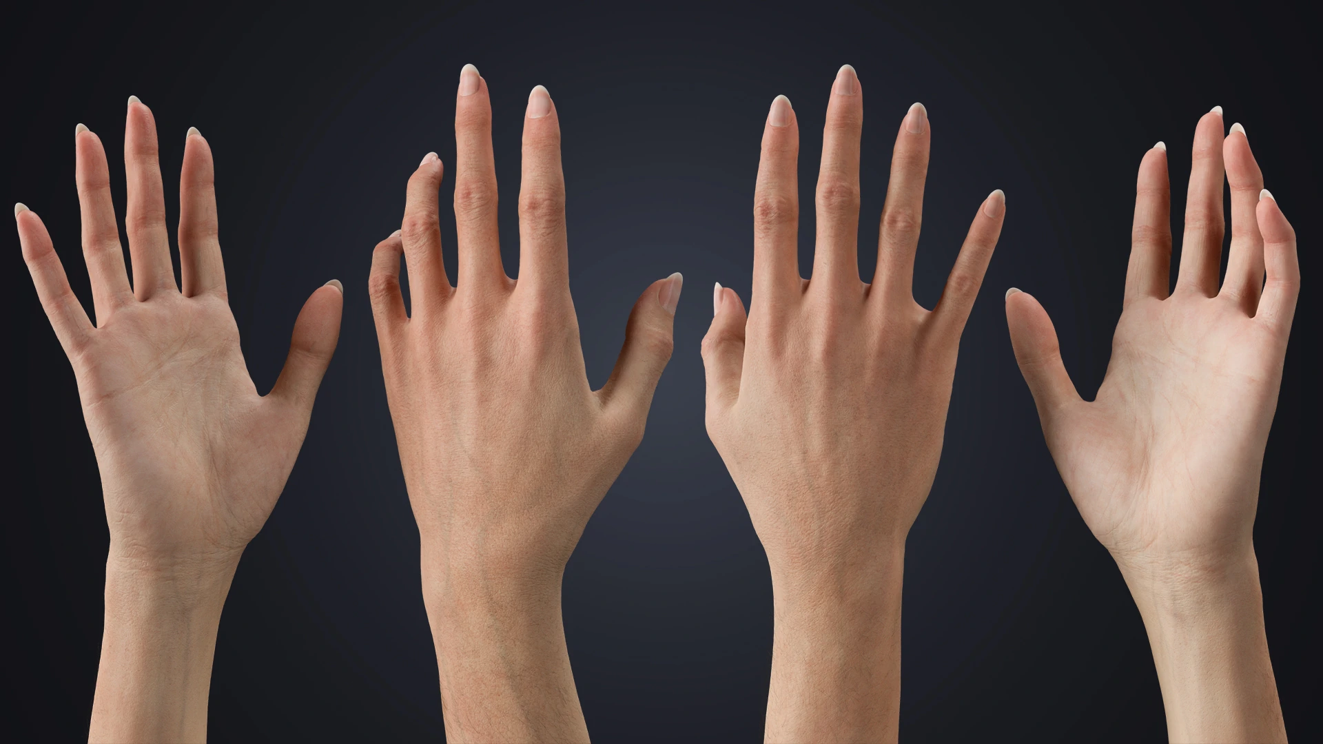OMNIA Female Arms Customizable 360 view – modular female arm 3D model Blender
