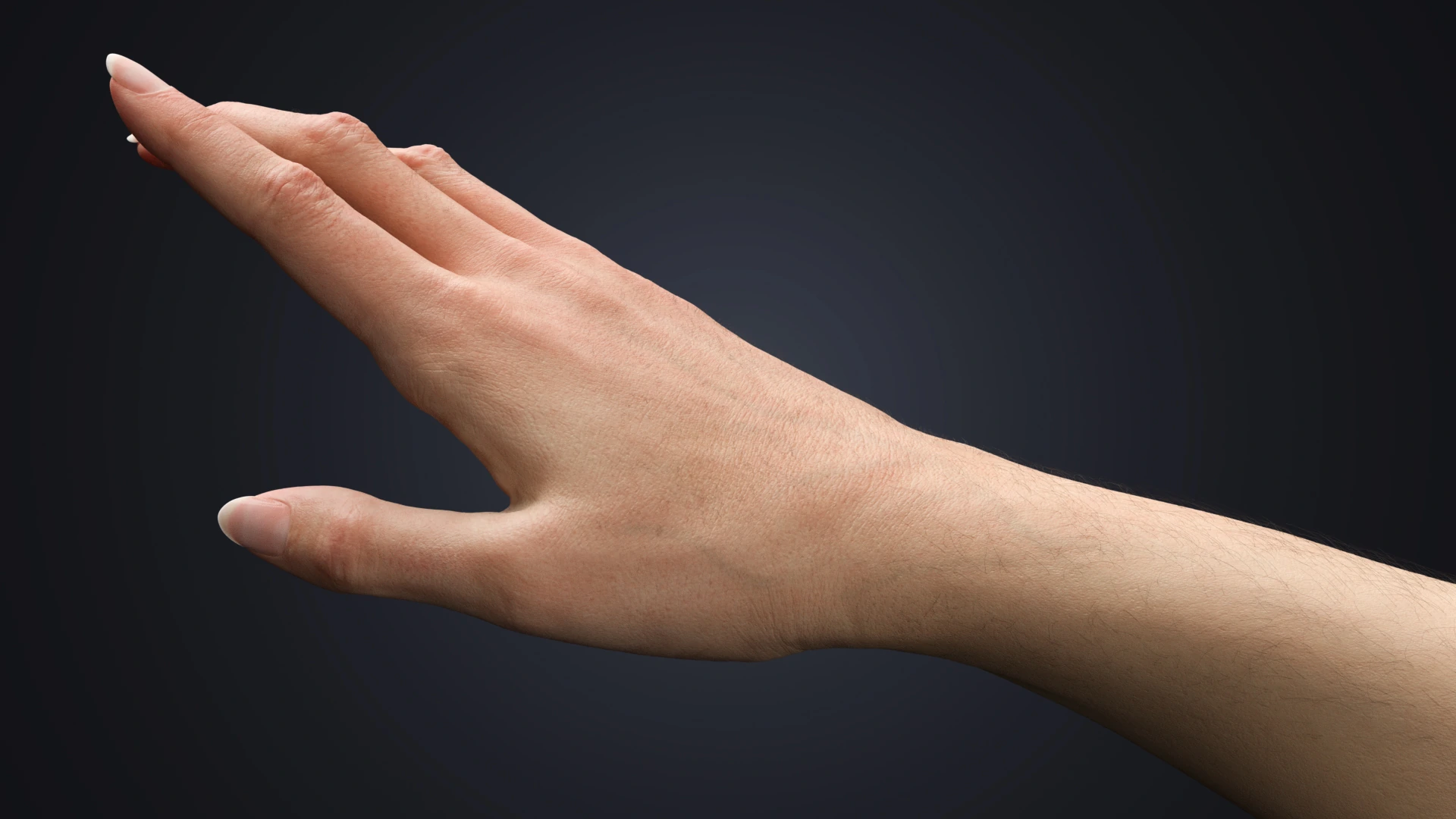 OMNIA Female Arms Customizable skin detail – PBR female hand texture Blender