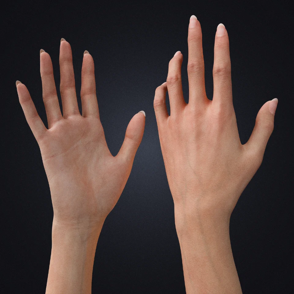 Female Arms &mdash; Real-Time - Game-ready female arm rig