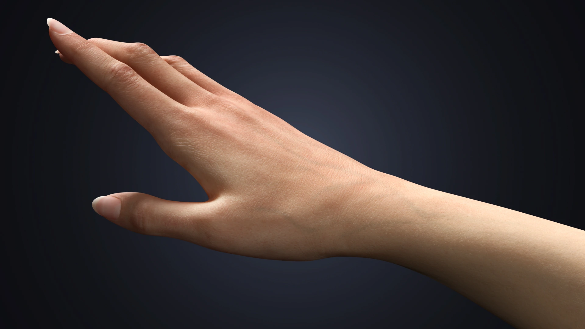 OMNIA Female Arms Real-Time skin detail – optimized PBR female hand Blender