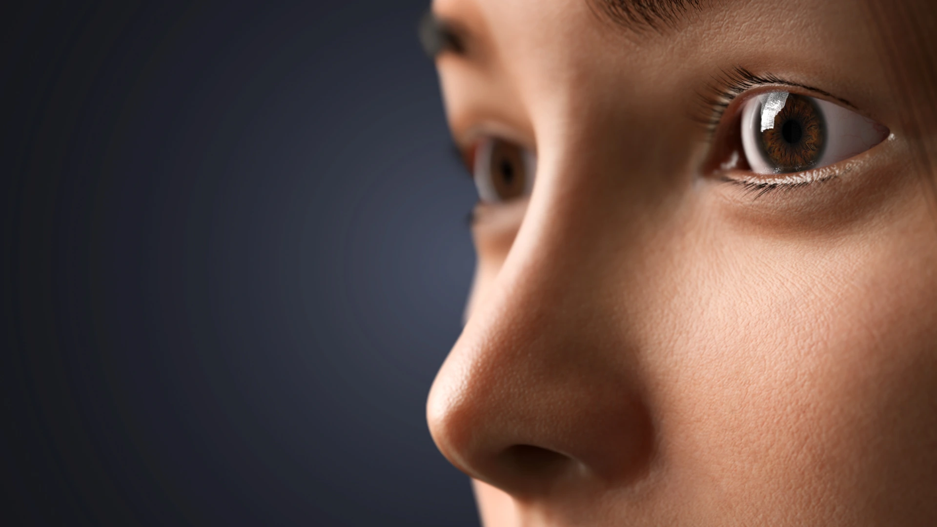 Natalia RT facial detail – optimized female face 3D model for game engines