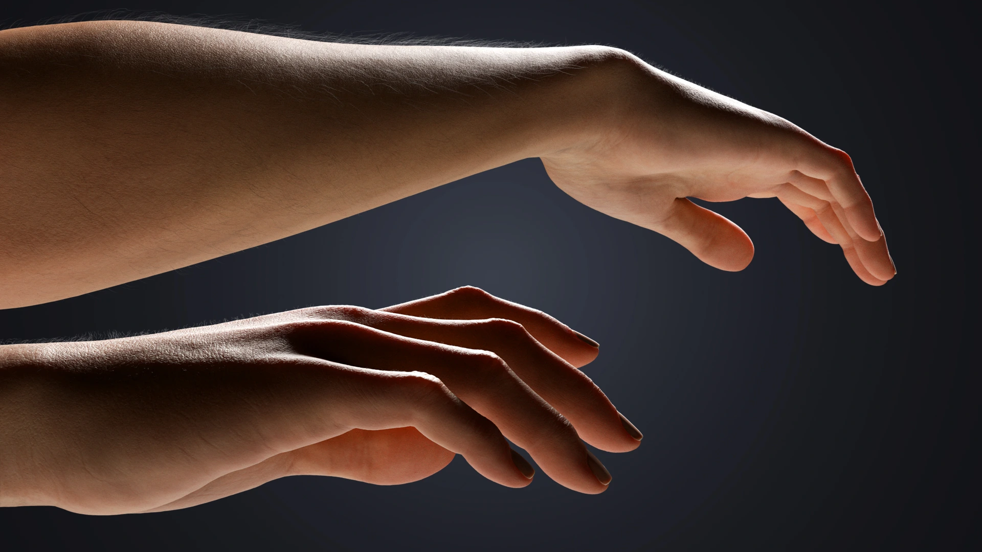 OMNIA Neutral Arms hand hair particle system – realistic neutral arm rig Blender