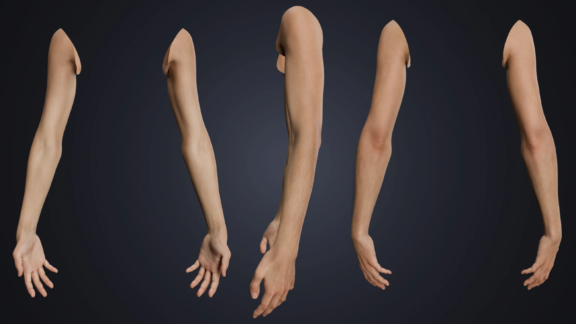 OMNIA Neutral Arms relaxed pose – cinematic gender-neutral arm rig Blender