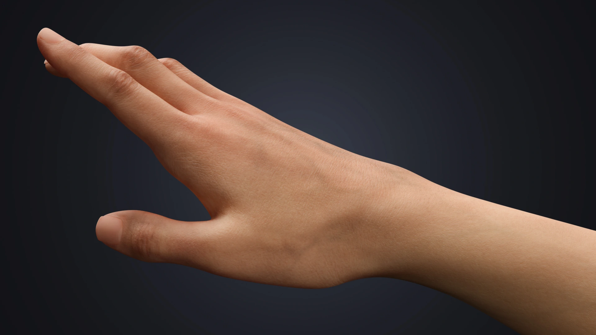 OMNIA Neutral Arms Real-Time skin detail – optimized PBR neutral hand Blender
