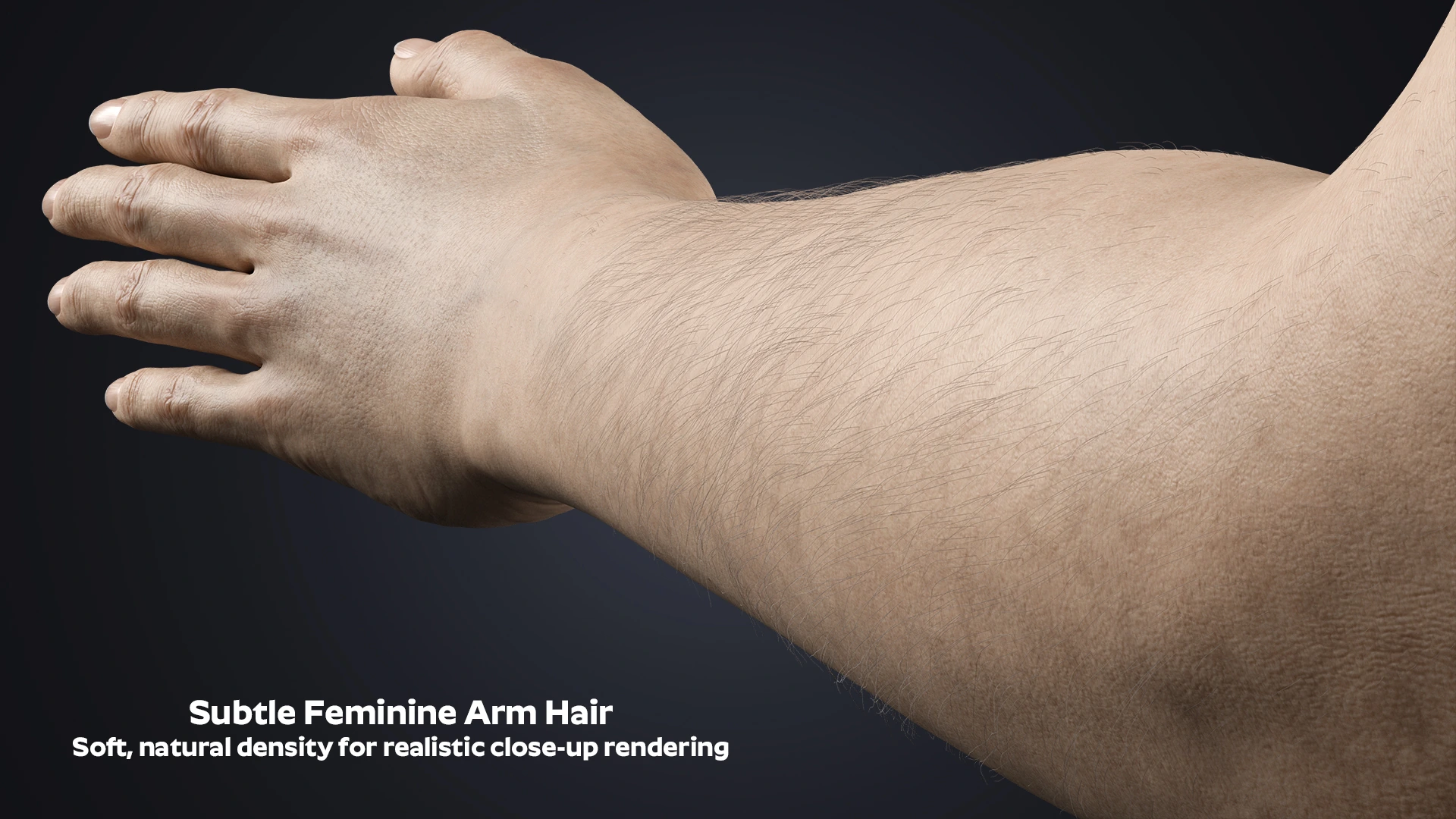 V-ARM 02 hand hair particle system – realistic female arm rig Blender