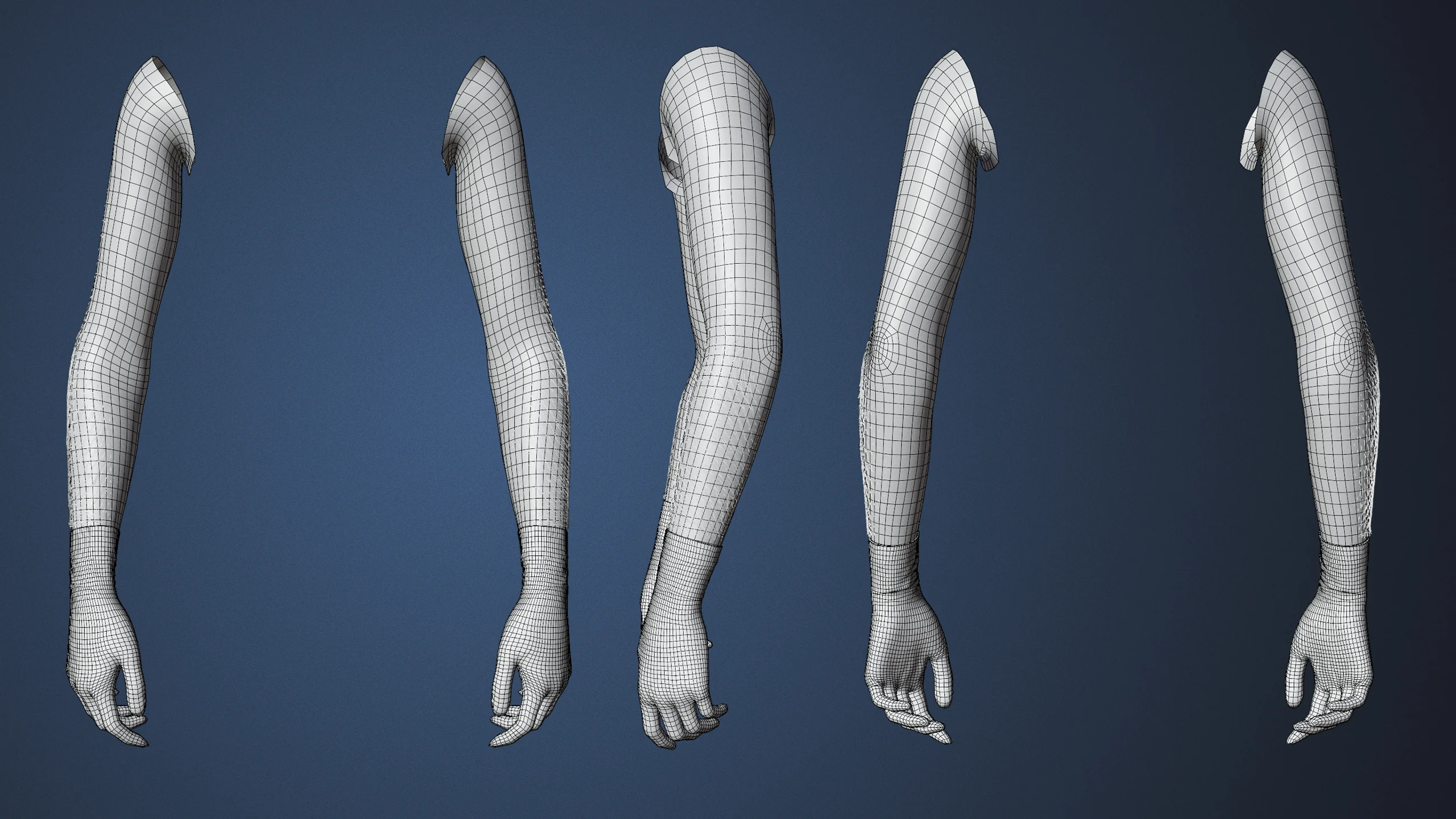 V-ARM 04 wide 360 rotation – female arm in nitrile gloves 3D model Blender