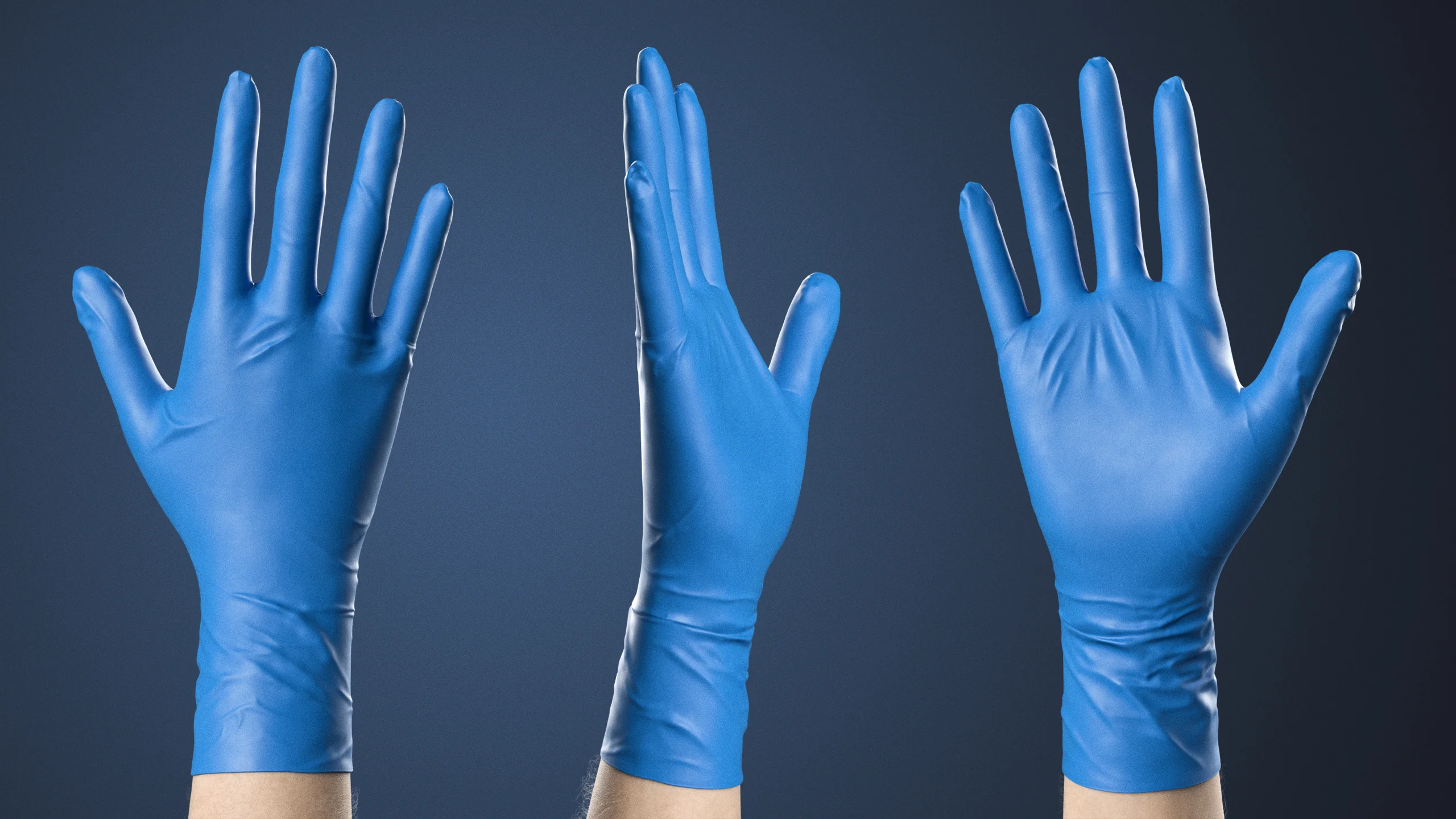 V-ARM 04 hand 360 close-up – realistic gloved female hand rig for Blender