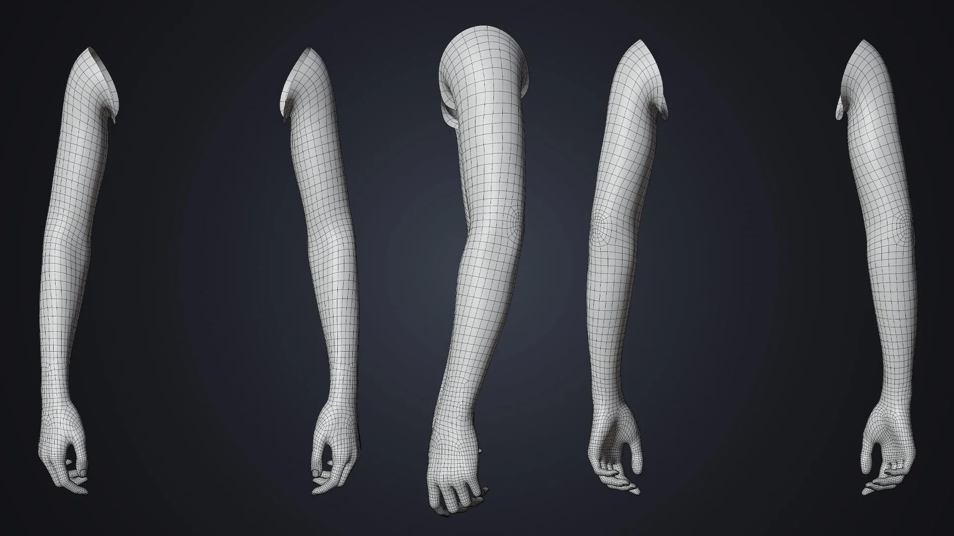 V-ARM 05 wide 360 rotation – neutral arm 3D model Blender